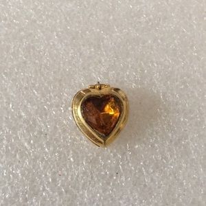 Vintage 1/2-12kgf citron heart locket pendent